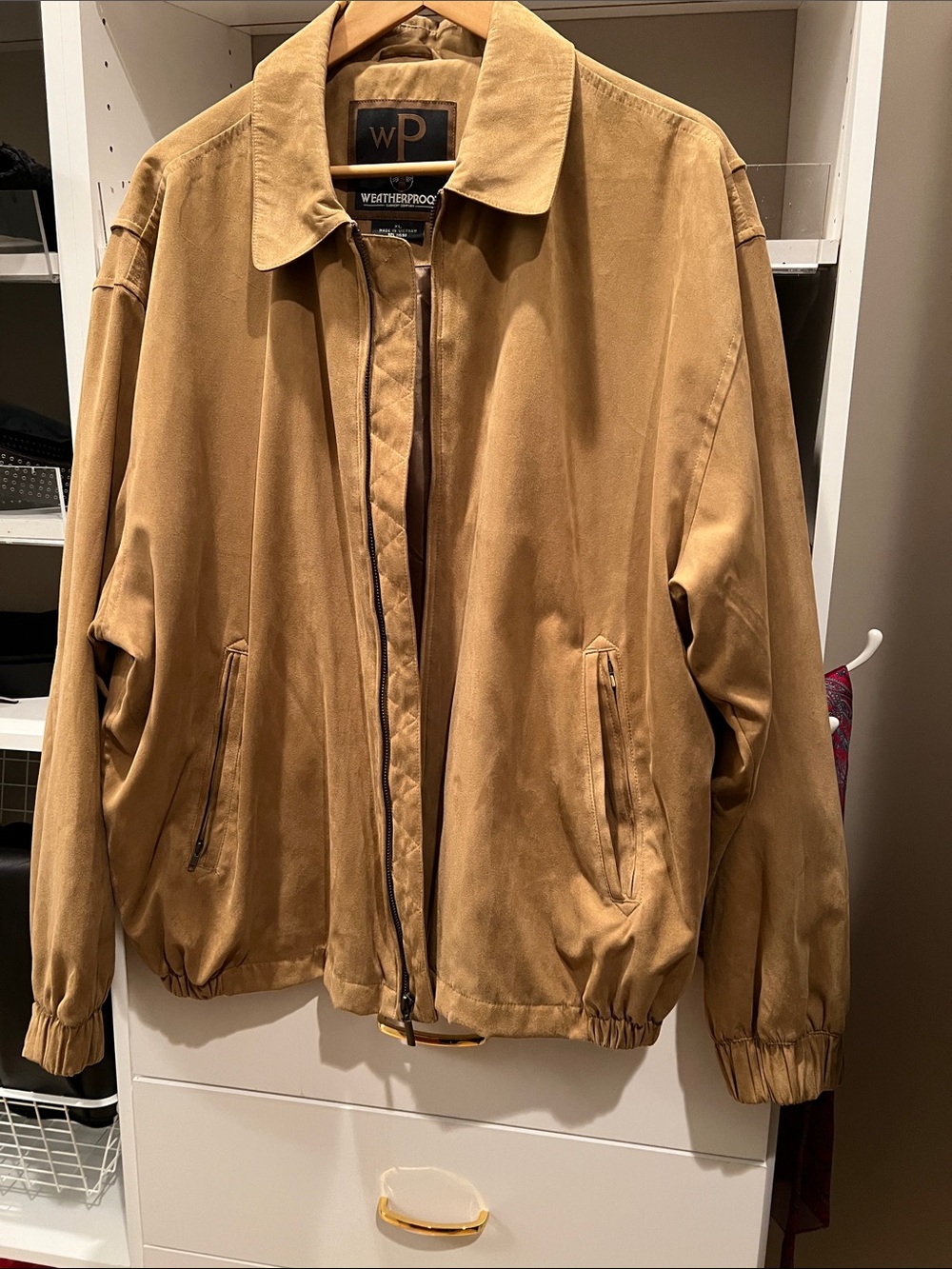Weatherproof Men's Tan Bomber Jacket
